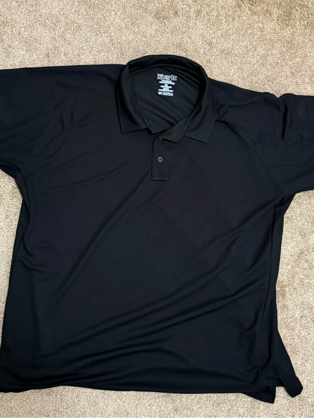 X-Vertx Men’s Black Polo Shirt — Classic Performance Style N125
